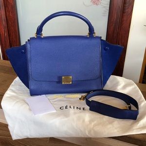 Celine Small Blue Trapeze Bag